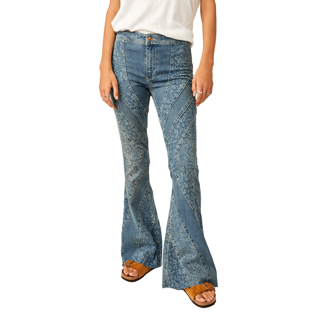 Free People We The Free Mermaid Mid-Rise Flare Jeans